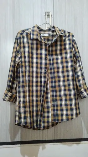 Camisa xadrez masculina 12/14 anos