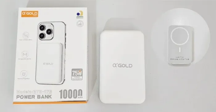 Carregador Portátil Magnético Alpha Gold 10000mAh