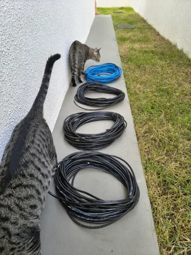 Cabos elétricos 16mm (~90ms - 4x 22.5m) + Disjuntor de 6kA