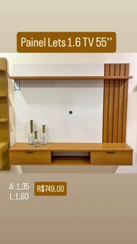 Painel para TV Lets 1.6m 55 polegadas - Design Moderno