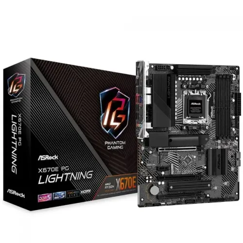 Placa Mãe Asrock X670E PG Lightning, DDR5, AM5, ATX - X670E-PG-LIGHTNING
