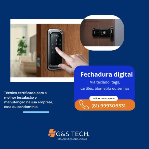 Especialista em instalação de fechadura digital.