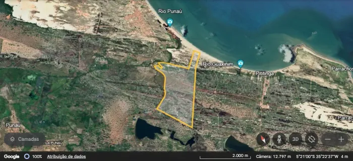 Terreno para venda com 277 hectares na Beira-Mar da Praia de Zumbi