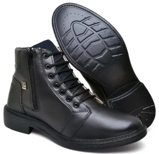 Bota Coturno Masculina Preta