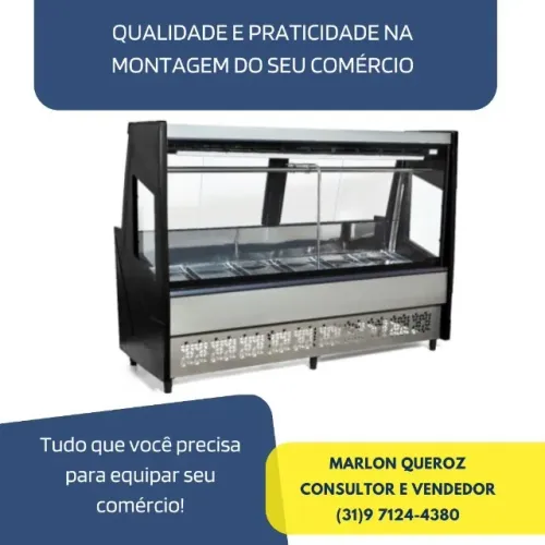 Balcão de Açougue 2M Preto Polar 