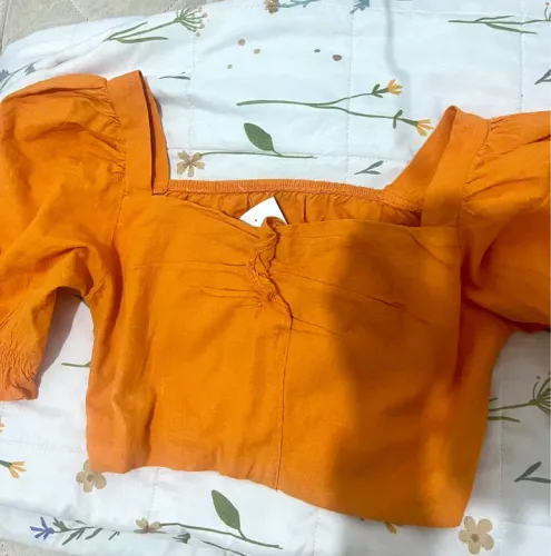 Blusa Cropped Amarela