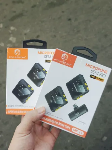 Microfone lapela duplo iPhone e tipo C - entrega em são Luís e região 