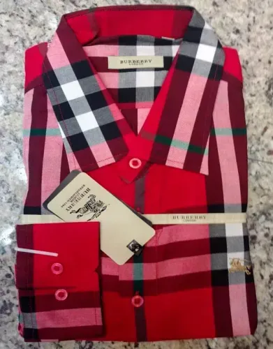 Camisa Vermelha P Burberry Xadrez 