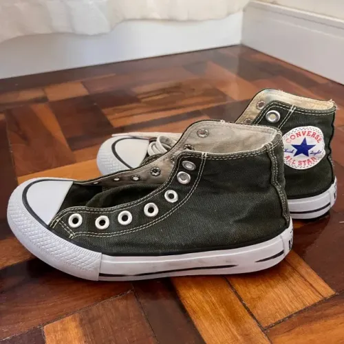 Tênis Converse All Star Chuck Taylor Verde - Cano Alto, Tamanho 34