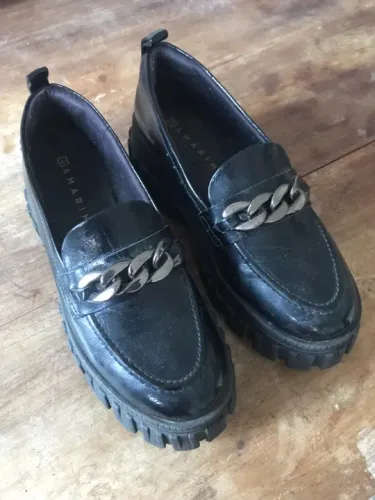 Sapato Mocassim Plataforma tratorado com corrente da Ramarim