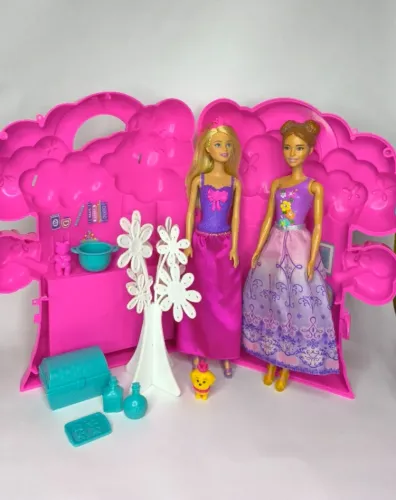 boneca barbie play set + barbie negra original
