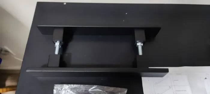 Puxador de Porta Pivotante Barra Chata Preto 30 cm MetalCromo ( 4 Unidades )