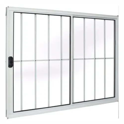 Janela 1,00x1,20 2 folhas com grade no alumínio branco