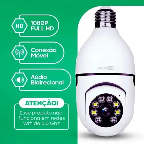 Câmera de Vigilância 360º Tipo Lâmpada (LEIA A DESCRIÇÃO)