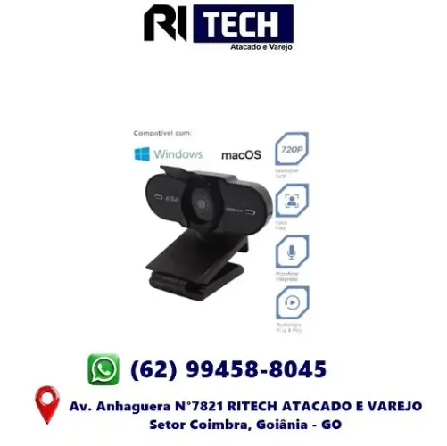 Webcam USB Computador Notebook 720p Plug Play
