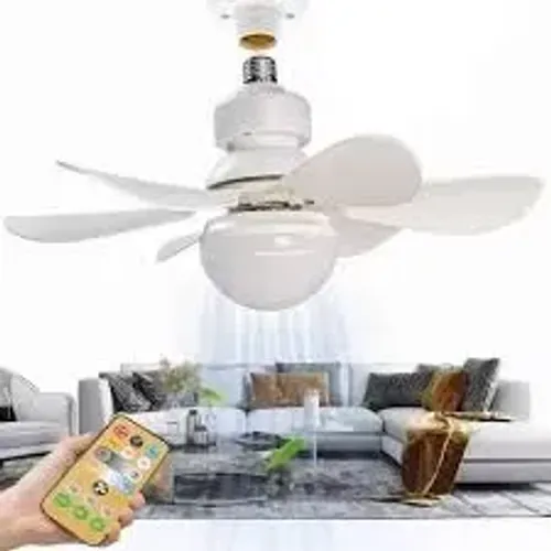 Mini Ventilador Bocal com Lâmpada Led, Hélices e controle - Super Potente - Bivolt