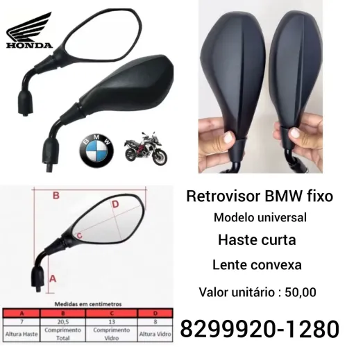 Retrovisor bmw fixo 