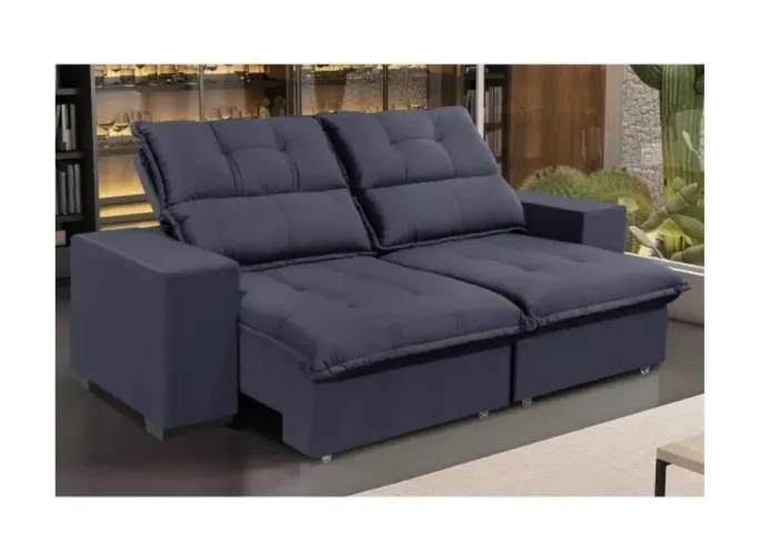Sofá retrátil 2 lugares com design moderno 2 metros 