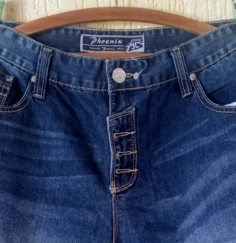 Nova - Bermuda Jeans Feminina Plus - Tam 48