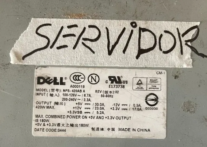Fonte Servidor Dell PowerEdge 800 830 840 420w Nps-420AB A