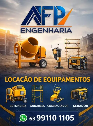Betoneiras, Andaimes, Compactador e muito mais!