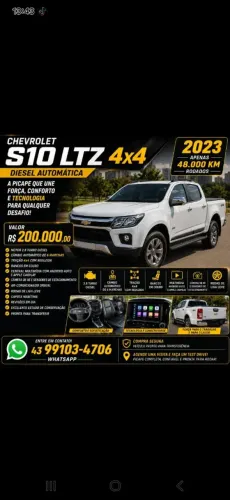 Chevrolet S10 Pick-up LTZ 2.8 TDI 4X4 CD Dies.aut 2023