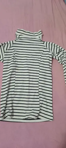Blusa manga longa listrada