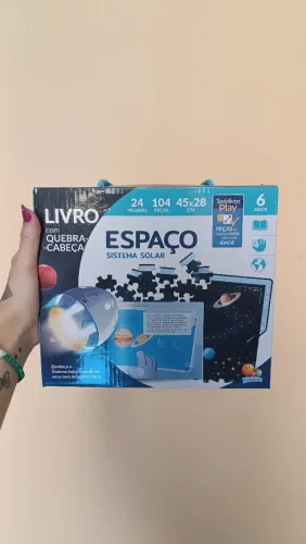 Livro + Quebra cabeça 100 PCs espaço 