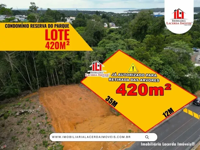 Residencial Reserva do Parque / - Lote 12x35= 420m² com fundo com a Área Verde;