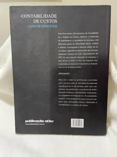 Contabilidade de Custos - Exercícios - Eliseu Martins e Welington Rocha - 10ª Edição