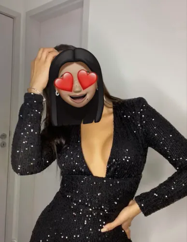 vestido shein preto paetê