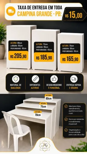 Escrivaninhas versáteis 100% MDF  