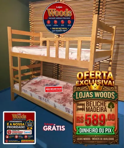 Beliche Madeira 12X R$ 62,00 Incluso Entrega e Montagem Grátis