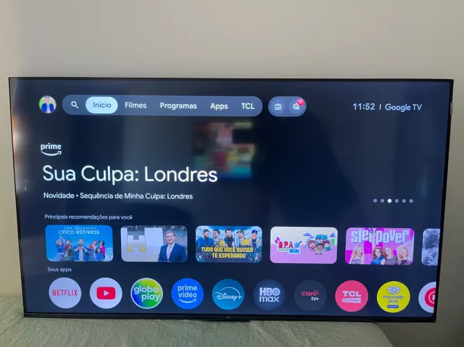 Tv 50 polegadas TCL Google 4k canais gratuitos