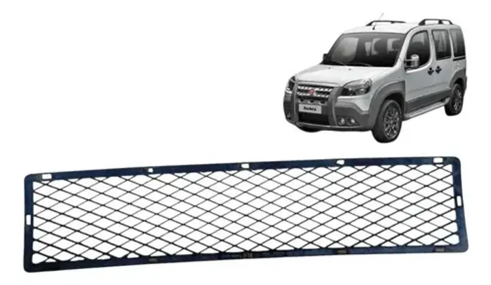 Grade Inferior Parachoque Fiat Doblo Adv 2011 A 2020 Preto Fosco