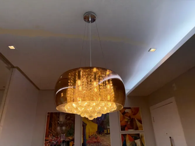 LUSTRE CRISTAL METAL