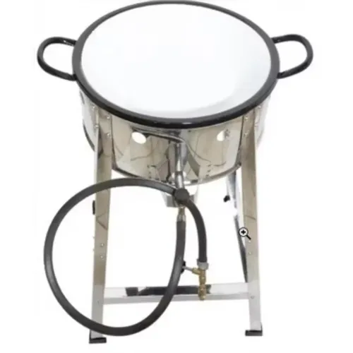 Fogareiro Pasteleiro Fritador Inox com Tacho N16 Fogão de Feira