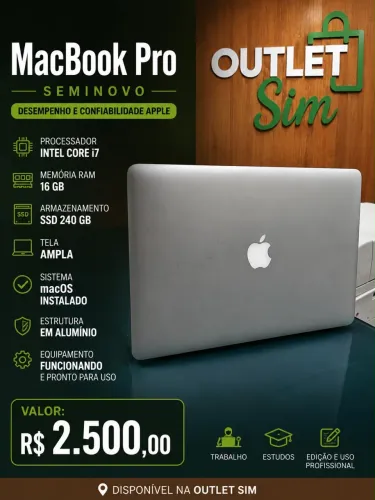 MacBook Pro Intel core i7 - Seminovo