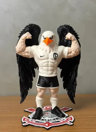 Mascote Gavião do Corinthians 3D - Mais de 25 cm
