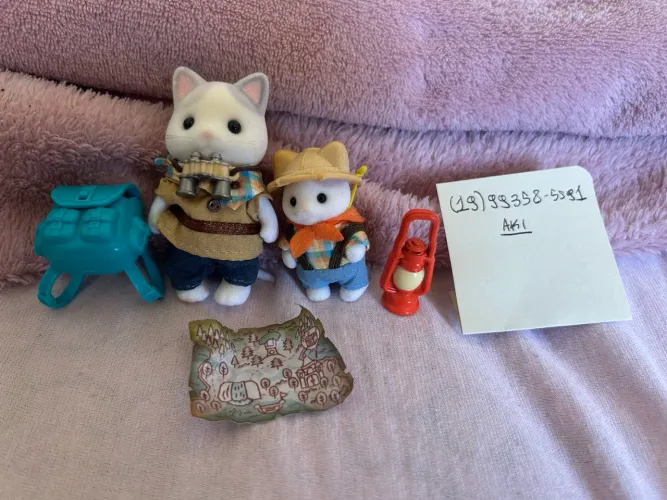 Sylvanian Families Irmãos gatos conjunto exploração 