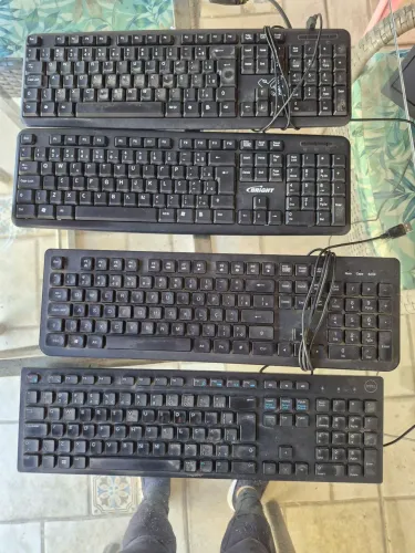 Lote de Periféricos Usados: 4 Teclados + 5 Mouses (Ótima Procedência)