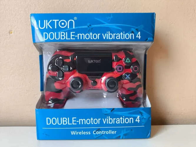Controle PS4 Sem Fio Militar Camuflagem Vermelho