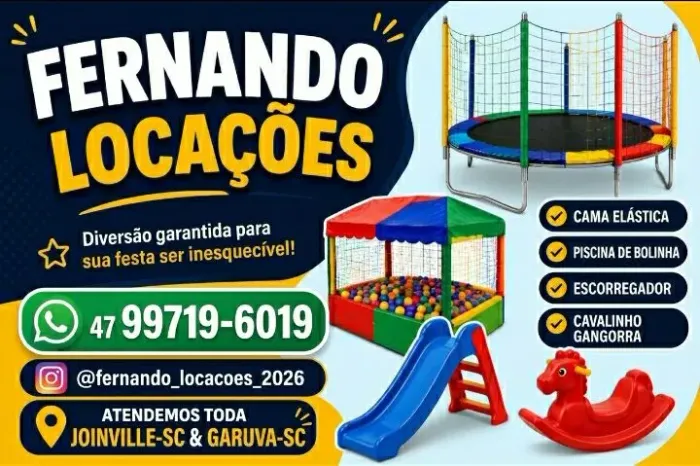 Locações de Brinquedos Reserve sua data