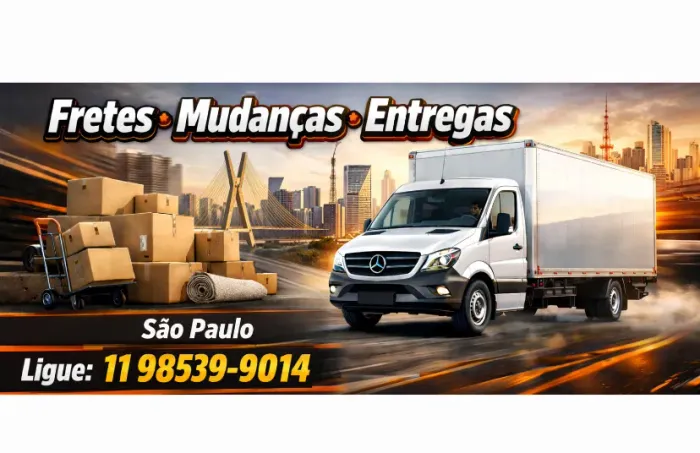 Carreto, mudança, fretes e entregas van Sprinter baú 