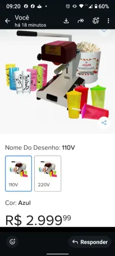 Máquina transfer com impressora