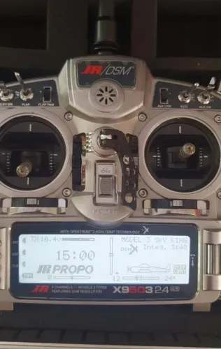 Rádio Aeromodelo Jr X9503 2.4ghz + Bateria + 2 Receptores