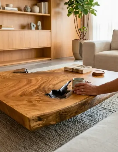 Mesa de Centro Âmago Pequiá Orgânica