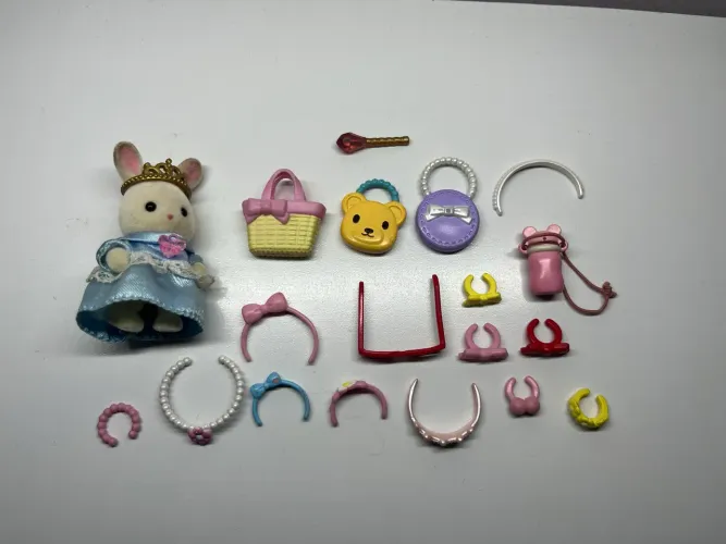 Sylvanian families - conjunto de acessórios + coelha princesa