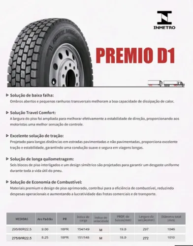 Pneus novos para Caminhão, Ônibus e Micro Ônibus 