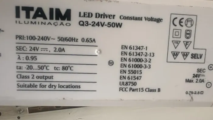 Luminária embutir Itaim